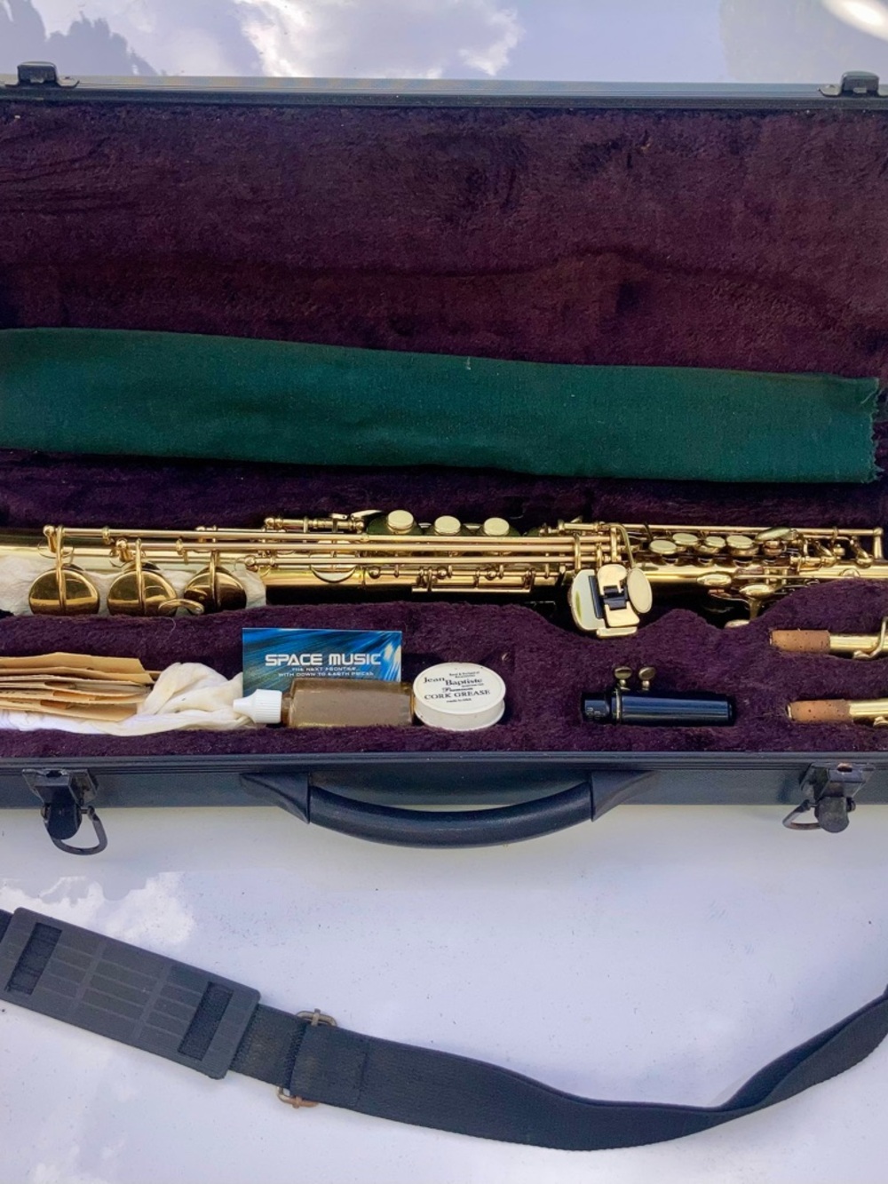 Gold Soprano/Alto Saxophone with Case and Accessories